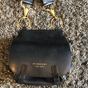 Black leather Burberry purse